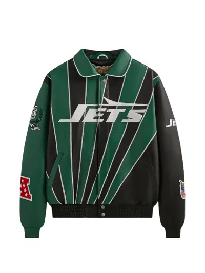 Kith X Jeff Hamilton Nfl Jets Varsity Jacket In Green