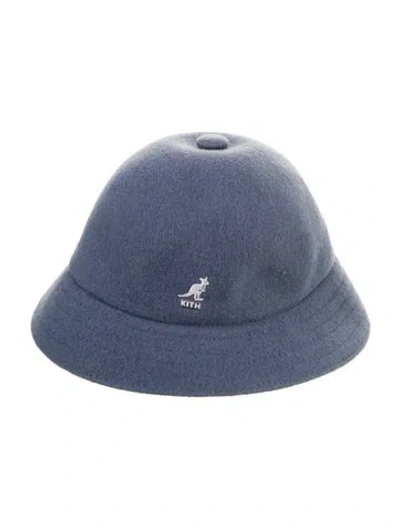 Pre-owned Kith X Kangol Wool Bucket Hat W/tags In Blue