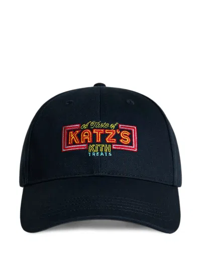 Kith X Katz's Delicatessen Logo-embroidered Baseball Cap In Blue