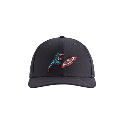 Pre-owned Kith X Marvel For New Era Captain America Low Profile 59fifty Fitted Cap 'nocturnal' | Black | Men's