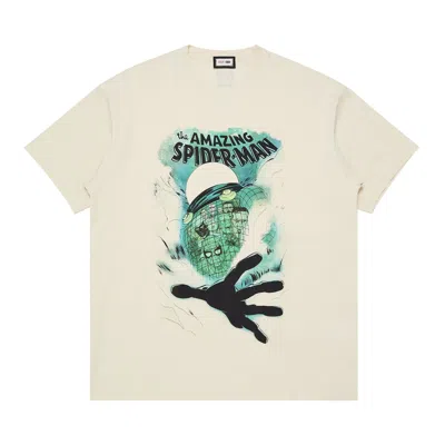 Pre-owned Kith X Marvel Mysterio Spiderman Vintage Tee 'sandrift' In Cream