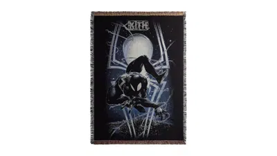 Pre-owned Kith X Marvel Spiderman Tapestry Blanket In Black