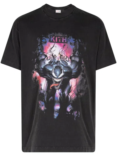 Kith X Marvel Symbiote Vintage T-shirt In Black