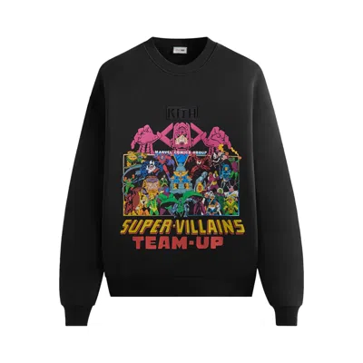 Pre-owned Kith X Marvel Team Up Vintage Nelson Crewneck 'black'