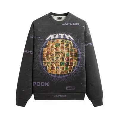 Pre-owned Kith X Marvel Vs. Capcom Character Select Vintage Nelson Crewneck 'black' | Men's Size Xl