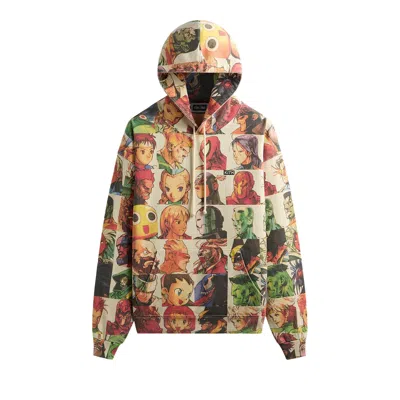 Pre-owned Kith X Marvel Vs. Capcom Fighter All-over Printed Vintage Nelson Hoodie 'sandrift' | Multi-color | M