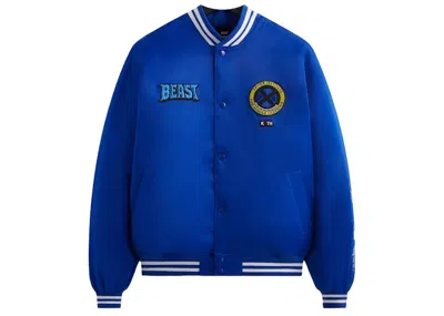 Pre-owned Kith X Marvel Xmen Beast Satin Bomber Jacket In Cyclone Ph