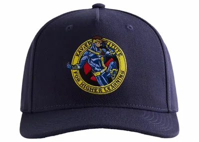 Pre-owned Kith X Marvel Xmen Cyclops Pinch Crown Snapback Hat In Nocturnal Ph In Black