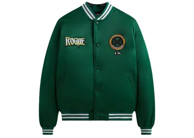 Pre-owned Kith X Marvel Xmen Cyclops Satin Bomber Jacket In Conifer Ph In Green