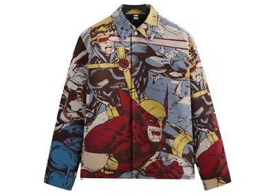 Pre-owned Kith X Marvel Xmen Tapestry Coaches Jacket In Black Ph