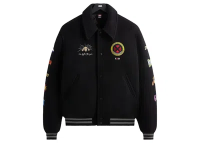 Pre-owned Kith X Marvel Xmen Wool Varsity Jacket In Black Ph