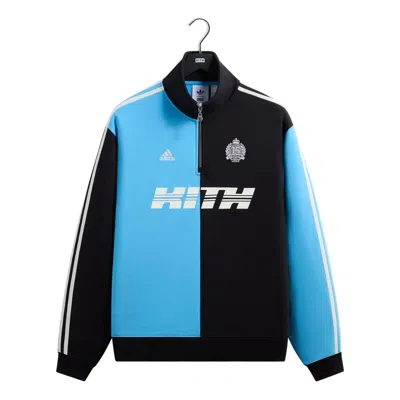 Kith X Messi For Adidas Football Fleece Quarter Zip 'night Navy' In Multi