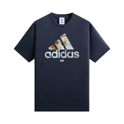 Pre-owned Kith X Messi For Adidas Graphic Tee 'night Navy' | Blue | Men's Size Xl