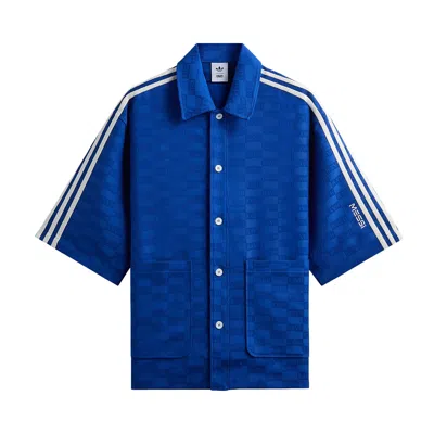 Pre-owned Kith X Messi For Adidas Monogram Shirt 'blue' | Men's Size Xs