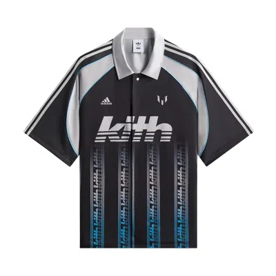 Pre-owned Kith X Messi For Adidas Printed Jersey Shirt 'black' | Men's Size L
