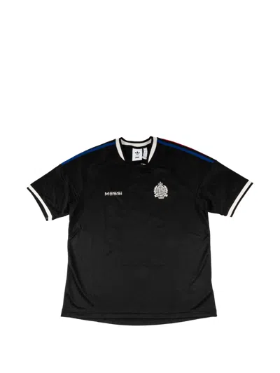 Kith X Messi X Adidas Embroidered-logo T-shirt In Black