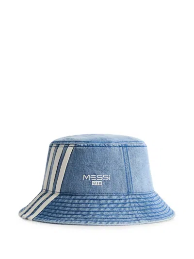 Kith X Messi X Adidas Logo-embroidered Bucket Hat In Multi