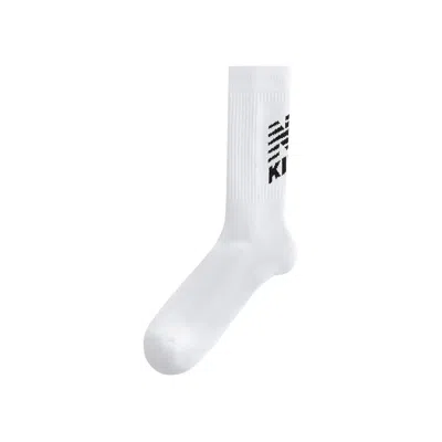 Pre-owned Kith X New Balance Big Logo Crew Socks 'white' | Men's Size Onesize