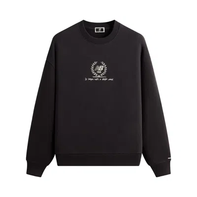 Pre-owned Kith X New Balance Laurel Nelson Crewneck 'nightfall' | Black | Men's Size Xl