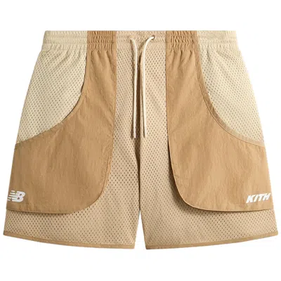 Pre-owned Kith X New Balance Mesh Fowler Short 'shea' | Tan | Men's Size M