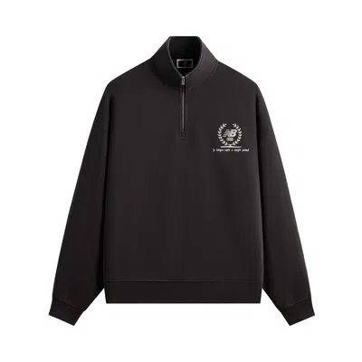 Pre-owned Kith X New Balance Nelson Quarter Zip 'nightfall' | Black | Men's Size Xxl