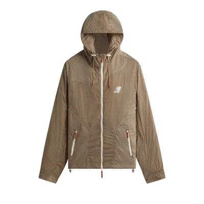 Pre-owned Kith X New Balance Tech Gingham Madison Vi Jacket 'legacy' | Tan | Men's Size Xl In Brown