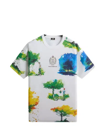 Kith X New Balance Watercolor Quinn T-shirt In White