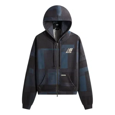 Kith X New Balance Woodblock Braxton Hoodie 'soul' In Blue