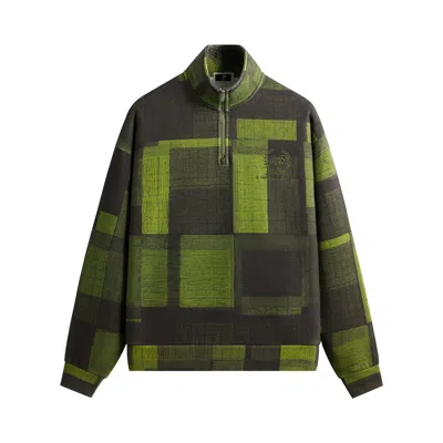 Pre-owned Kith X New Balance Woodblock Nelson Quarter Zip 'calliste' | Green | Men's Size L