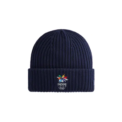 Pre-owned Kith X New Era For Olympics Heritage Nagano Knit Beanie 'nocturnal' | Black | Men's Size Onesize