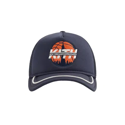 Pre-owned Kith X New Era For The New York Knicks 9forty Trucker Snapback 'nocturnal' | Black | Men's Size Ones