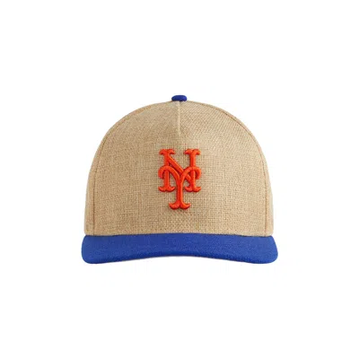 Pre-owned Kith X New Era For The New York Mets Raffia 49forty Snapback 'natural' | Cream | Men's Size Onesize In White