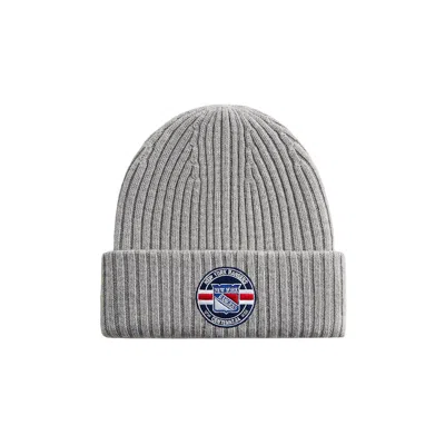 Pre-owned Kith X New Era For The New York Rangers Centennial Knit Beanie 'light Heather Grey' | Men's Size One In Gray