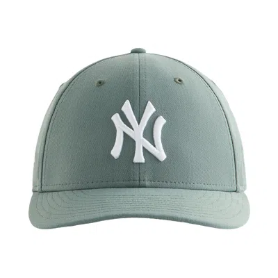 Pre-owned Kith X New Era For The New York Yankees Midweight Double Weave 59fifty Low Profile Fitted Cap 'court In Green