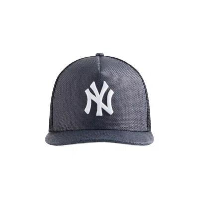 Pre-owned Kith X New Era For The New York Yankees Raffia 9fifty Snapback 'nocturnal' | Blue | Men's Size Onesi