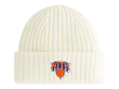Pre-owned Kith X New Era New York Knicks Kids Superman New Era Beanie In Silk In Silver