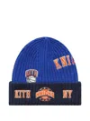 Kith X New Era X New York Knicks Logo-appliqué Beanie In Blue
