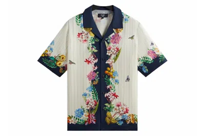 Pre-owned Kith X New York Botanical Garden Pinstripe Floral Thompson Shirt Silk