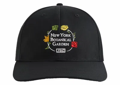 Pre-owned Kith X New York Botanical Garden Twill Aaron Cap In Black