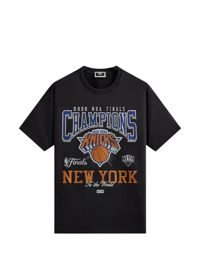 Kith X New York Knicks 2026 Champions Graphic-print T-shirt In Black