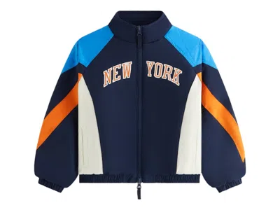 Pre-owned Kith X New York Knicks Kids Nylon Padded Jacket In Nocturnal