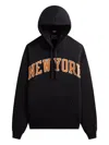 Kith For The New York Knicks Nelson Vintage Hoodie In Black
