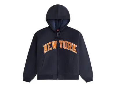 Pre-owned Kith X New York Knicks Women's Hooded Jacket In Nocturnal