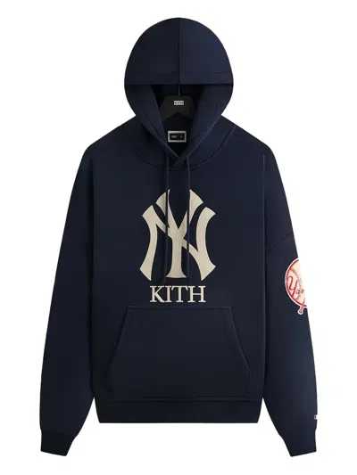 Kith X New York Yankees Braxton Hoodie In Blue