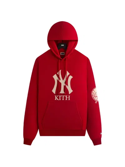 Kith X New York Yankees Braxton Hoodie In Red