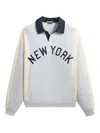 Kith X New York Yankees Nelson Panelled Rugby Sweatshirt In Gray