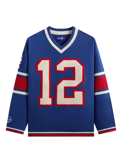Kith X Nfl Buffalo Bills V-neck Sweater In Blue