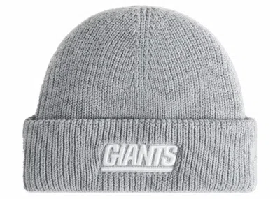 Pre-owned Kith X Nfl Giants Mia Beanie In Light Heather Grey