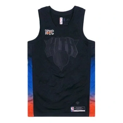 Kith X Nike New York Knicks Jersey Swingman 'black' In Multi