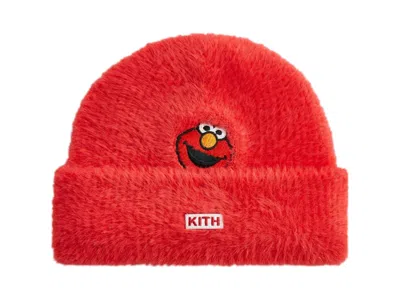 Pre-owned Kith X Sesame Street Baby Elmo Mia Beanie In Rhubarb